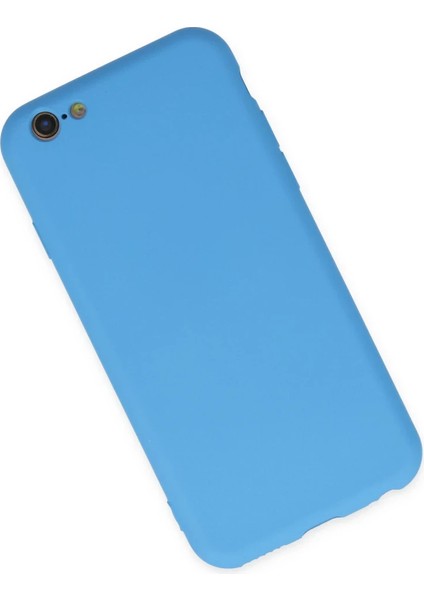 iPhone 6 Plus Kılıf Nano Içi Kadife Silikon - Mavi