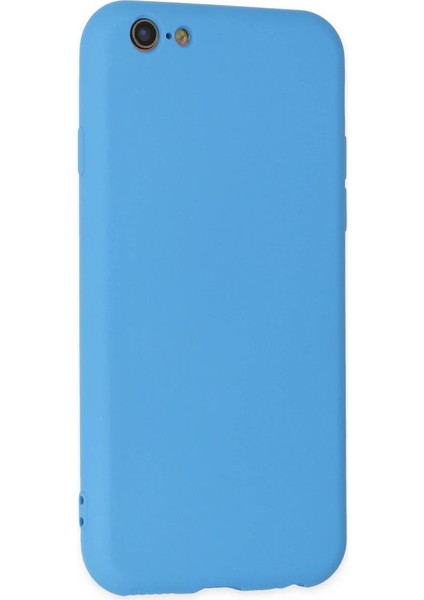 iPhone 6 Plus Kılıf Nano Içi Kadife Silikon - Mavi