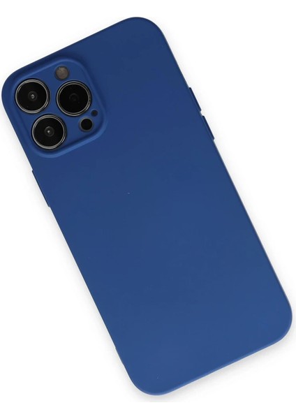 iPhone 13 Pro Kılıf Nano Içi Kadife Silikon - Lacivert modelleri