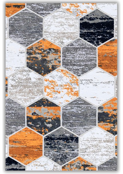 Tururuncu Geometrik Bal Peteği Desenli Yazlık Halısı Dijital Baskılı Antialerjik Yıkanabilir Kaymaz Banyo Halısı fiyatları