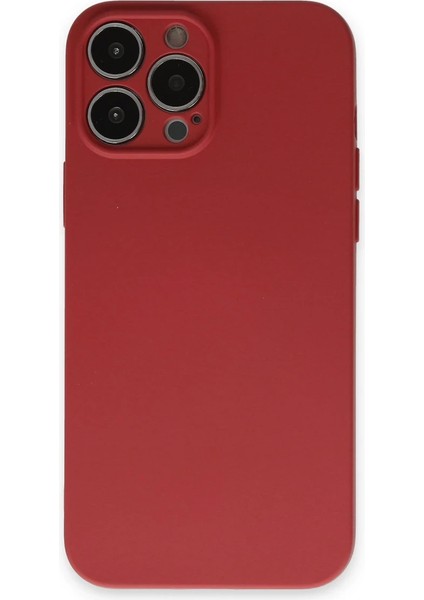 iPhone 13 Pro Kılıf Nano Içi Kadife Silikon - Kiremit