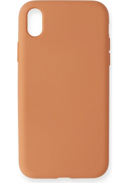 iPhone Xr Kılıf Nano Içi Kadife Silikon - Turuncu