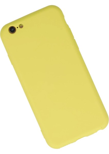 iPhone 6 Plus Kılıf Nano Içi Kadife Silikon - Sarı