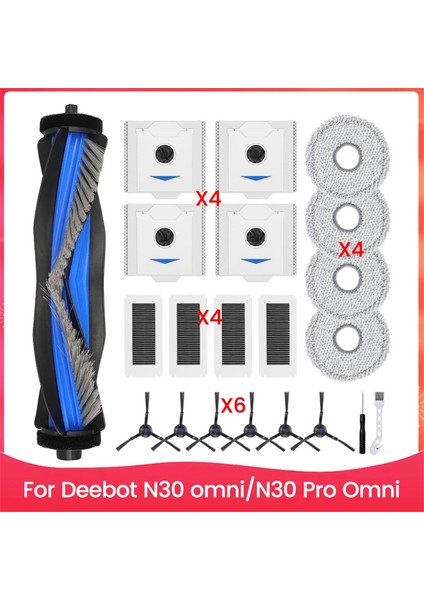 Ecovacs Deebot N30 Omni, N30 Pro Omni Robot Süpürge Yedek Parçaları Için Aksesuar Kiti (Yurt Dışından)