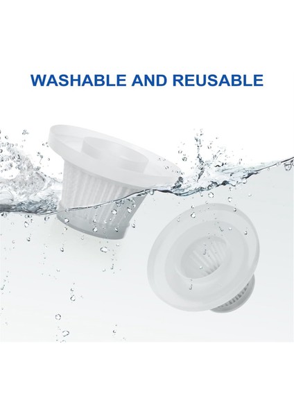 Duck Vac Kompakt Elektrikli Süpürge Için 4 Paket Yedek Filtre, Yıkanabilir Filtre Elektrikli Süpürge Parçaları (Yurt Dışından)