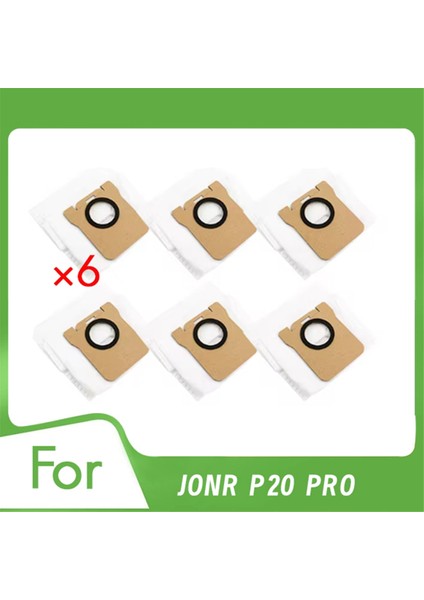 Jonr P20 Pro Süpürge Aksesuarları Için 6 Adet Toz Torbası Gelişmiş Temizleme Verimliliği (Yurt Dışından)