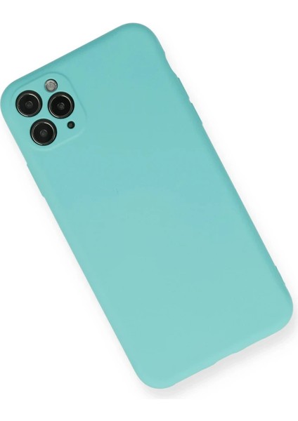 iPhone 11 Pro Max Kılıf Nano Içi Kadife Silikon - Turkuaz fiyatları