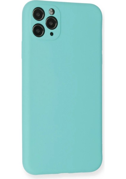 iPhone 11 Pro Max Kılıf Nano Içi Kadife Silikon - Turkuaz modelleri