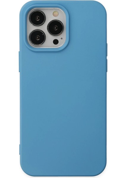 iPhone 14 Pro Max Kılıf Nano Içi Kadife Silikon - Mavi