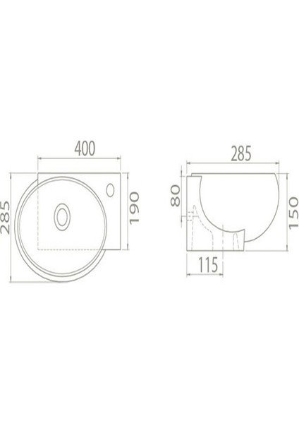 Cerastyle Mini Köşe Lavabo 28 cm 001300U fırsatları