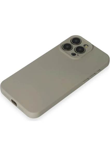 iPhone 15 Pro Max Kılıf Nano Içi Kadife Silikon - Beyaz Titanyum fırsatları
