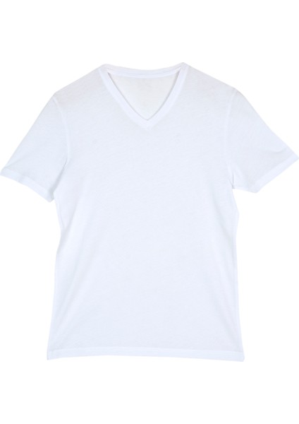 Erkek Supima Pamuk V Yaka T-Shirt 41853 fiyatları