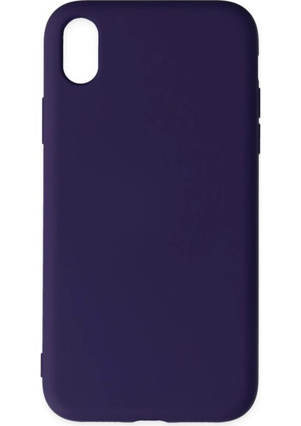 iPhone Xr Kılıf Nano Içi Kadife Silikon - Mor