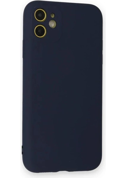iPhone 12 Mini Kılıf Nano Içi Kadife Silikon - Lacivert modelleri