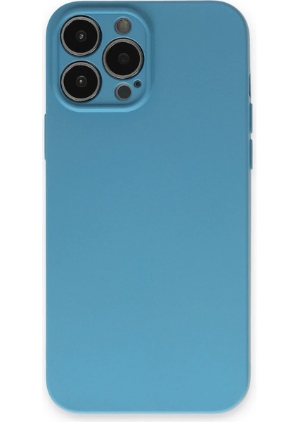 iPhone 15 Pro Max Kılıf Nano Içi Kadife Silikon - Mavi
