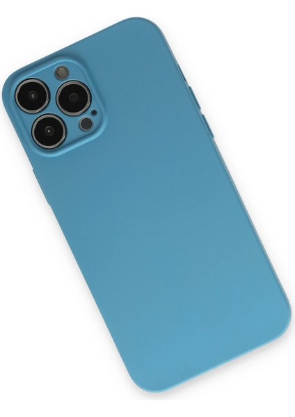 iPhone 15 Pro Max Kılıf Nano Içi Kadife Silikon - Mavi modelleri