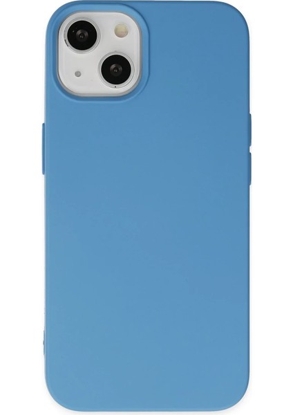 iPhone 15 Pro Kılıf Nano Içi Kadife Silikon - Mavi