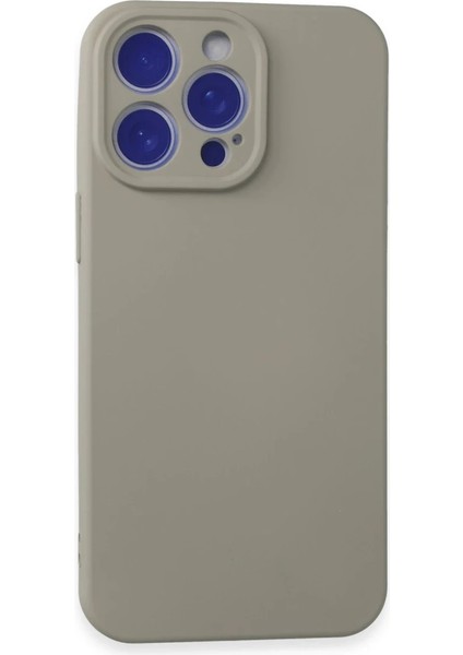 iPhone 15 Pro Max Kılıf Nano Içi Kadife Silikon - Titan Gri