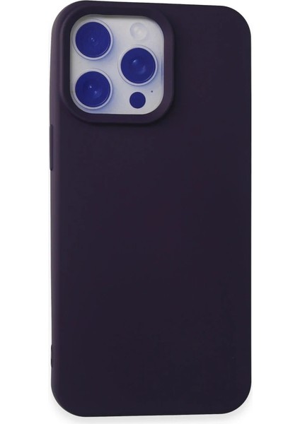 iPhone 15 Pro Max Kılıf Nano Içi Kadife Silikon - Mor