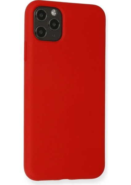 iPhone 11 Pro Max Kılıf Nano Içi Kadife Silikon - Kırmızı modelleri