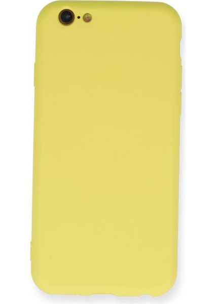 iPhone 6 Kılıf Nano Içi Kadife Silikon - Sarı