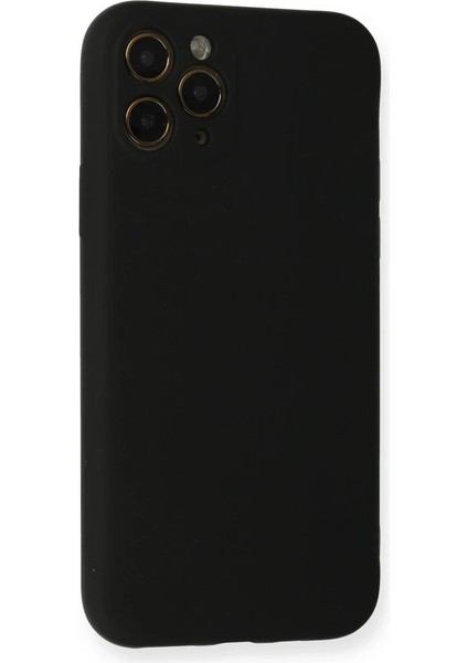 iPhone 11 Pro Kılıf Nano Içi Kadife Silikon - Siyah modelleri
