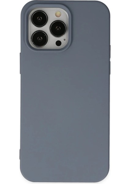 iPhone 14 Pro Kılıf Nano Içi Kadife Silikon - Gri