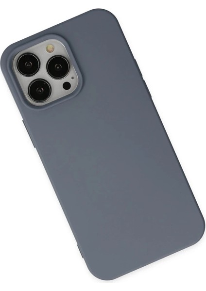 iPhone 14 Pro Kılıf Nano Içi Kadife Silikon - Gri modelleri