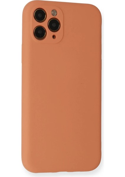 iPhone 11 Pro Kılıf Nano Içi Kadife Silikon - Mat Turuncu modelleri