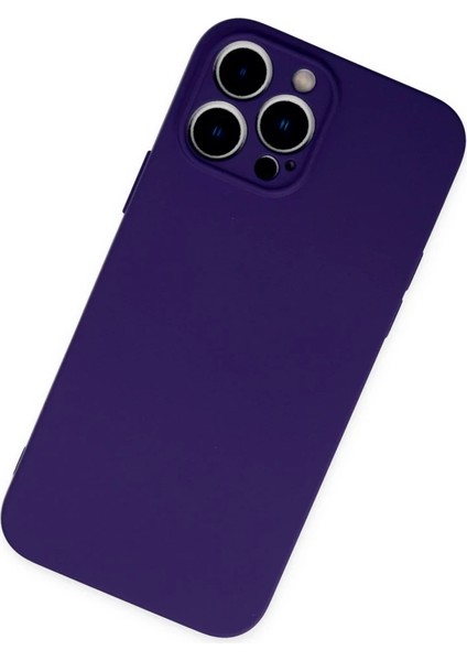 iPhone 13 Pro Max Kılıf Nano Içi Kadife Silikon - Mor