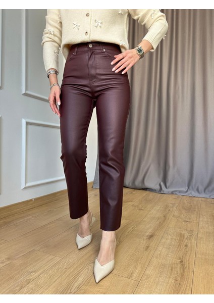 Bordo Mumlu Pantolon modelleri