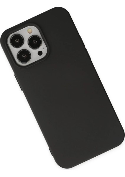 iPhone 14 Pro Max Kılıf Nano Içi Kadife Silikon - Siyah modelleri