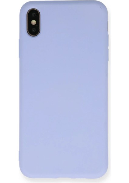 iPhone Xs Max Kılıf Nano Içi Kadife Silikon - Lila