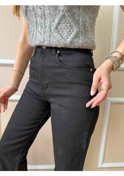 Orj Marka Siyah Wide Leg Jean