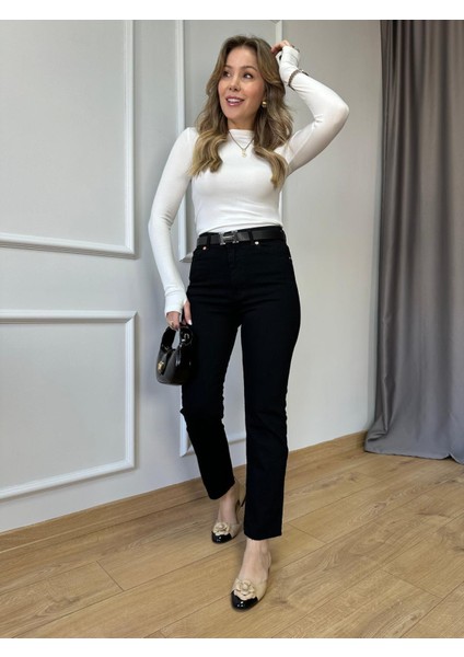 Orj. Marka Siyah Kesik Paça Jean modelleri