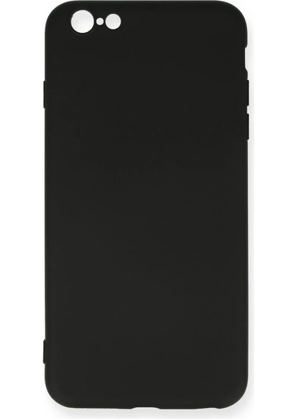 iPhone 6 Plus Kılıf Nano Içi Kadife Silikon - Siyah