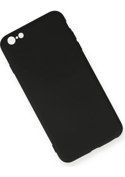iPhone 6 Plus Kılıf Nano Içi Kadife Silikon - Siyah