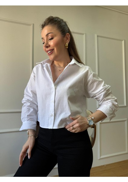 Beyaz Taşlı Gömlek