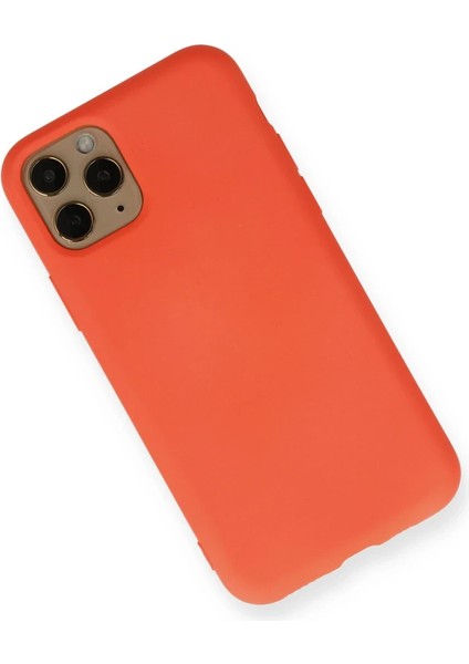 iPhone 11 Pro Kılıf Nano Içi Kadife Silikon - Turuncu fiyatları