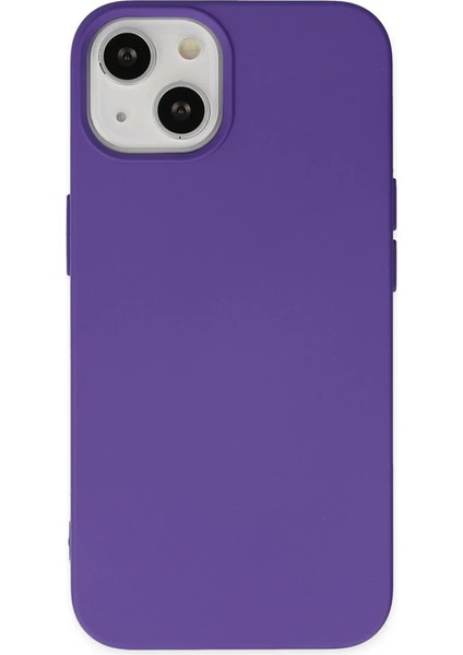 iPhone 14 Plus Kılıf Nano Içi Kadife Silikon - Mor