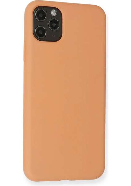 iPhone 11 Pro Max Kılıf Nano Içi Kadife Silikon - Mat Turuncu modelleri