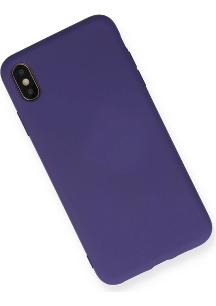 iPhone Xs Max Kılıf Nano Içi Kadife Silikon - Mor fiyatları