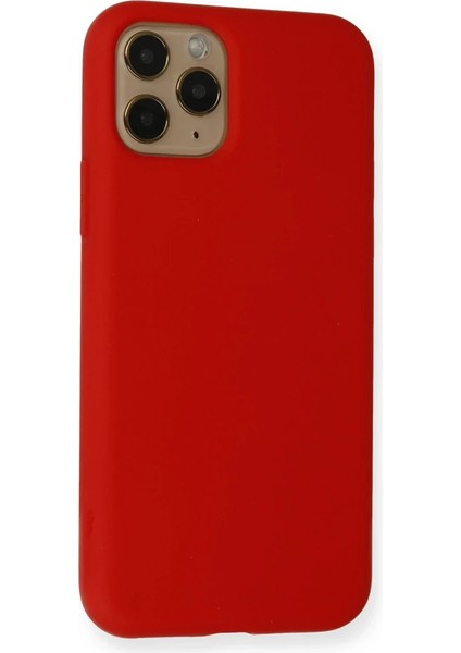 iPhone 11 Pro Kılıf Nano Içi Kadife Silikon - Kırmızı modelleri