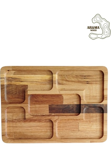 Doğal Ahşap Çerezlik ve Sunum Tabağı, 32x23 cm, kahvaltı, kahve ve meyve için uygun modelleri