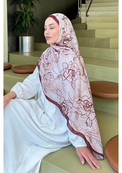 Çiçek Desen Soft Şal Kiremit modelleri