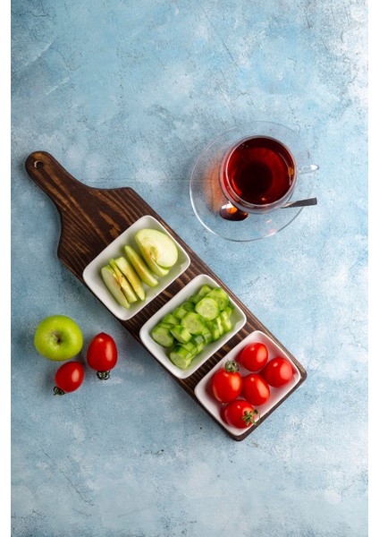 Renkli ahşap ve seramik kahvaltılık seti, şık sunum ve pratik kullanım için ideal fırsatları