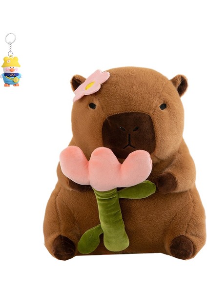 Çiçek Kapibala Peluş Oyuncak Sütlü Çay Capybara Bebek Çocuk Yastığına Dönüşüm (Yurt Dışından)