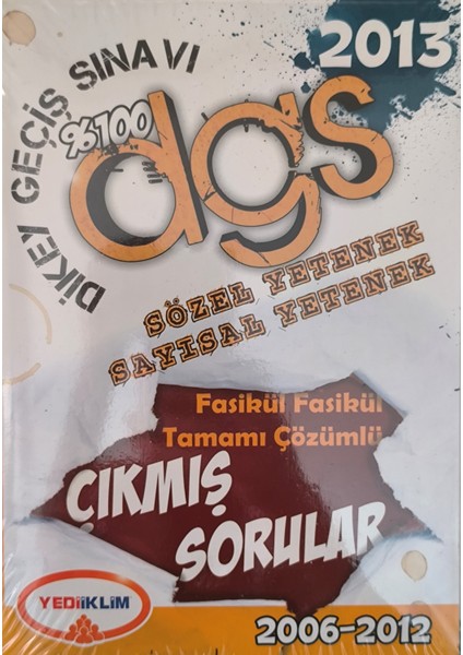 Yediiklim Dgs Çıkmış Sorular & Fasikül Tamamı Çözümlü 2013
