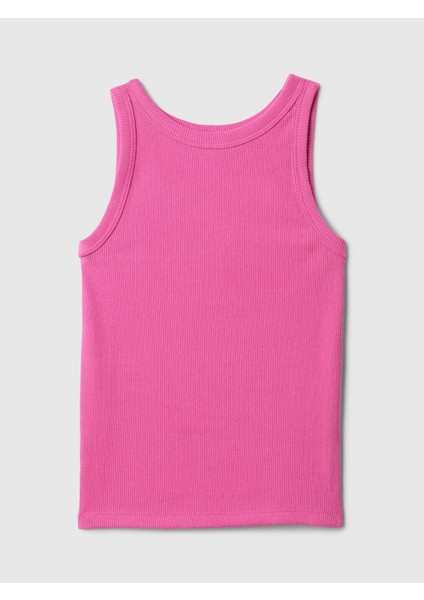 Kız Çocuk Pembe Fitilli Halter Yaka Atlet
