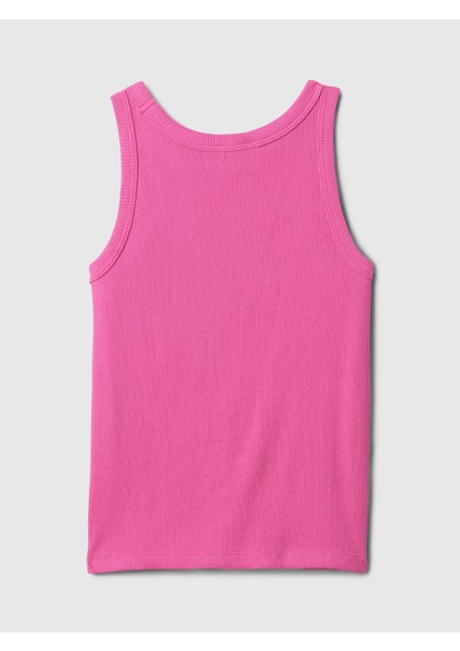 Kız Çocuk Pembe Fitilli Halter Yaka Atlet
